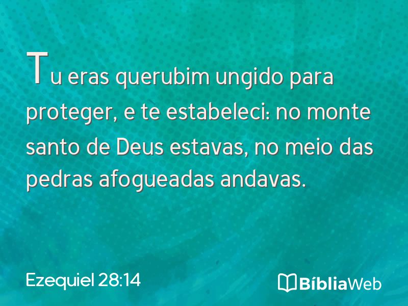 Ezequiel 28:14 em imagem para compartilhar
