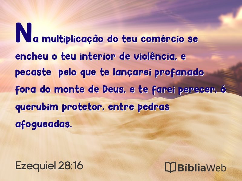 Ezequiel 28:16 em imagem para compartilhar