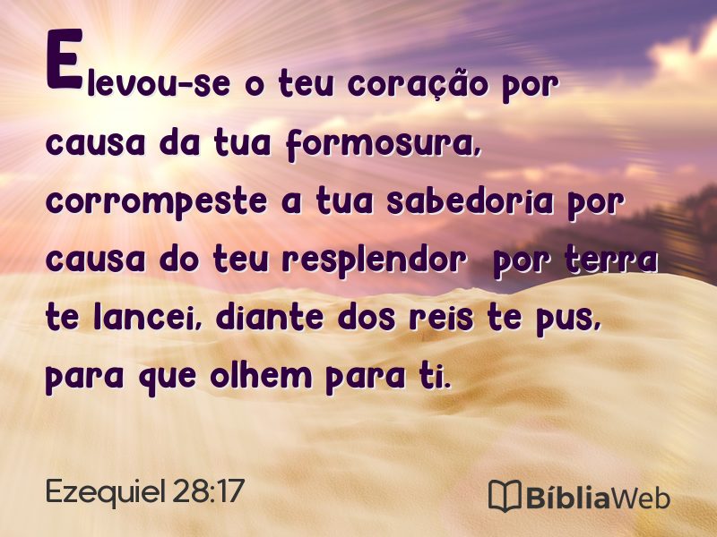 Ezequiel 28:17 em imagem para compartilhar