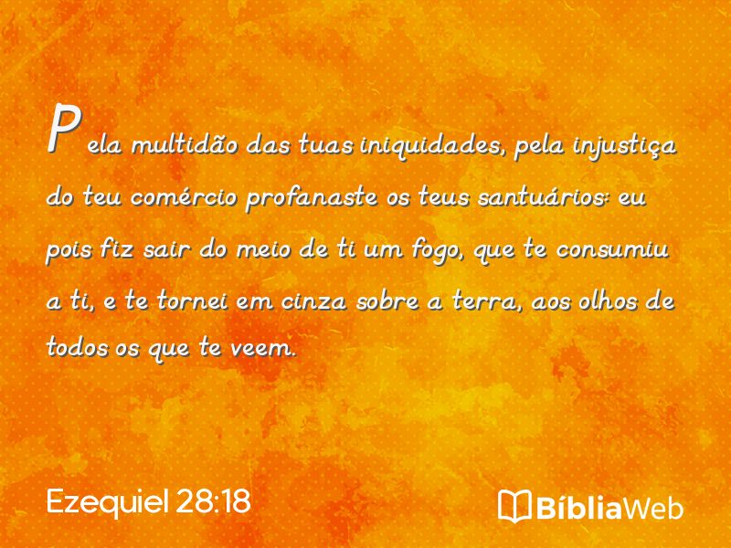 Ezequiel 28:18 em imagem para compartilhar