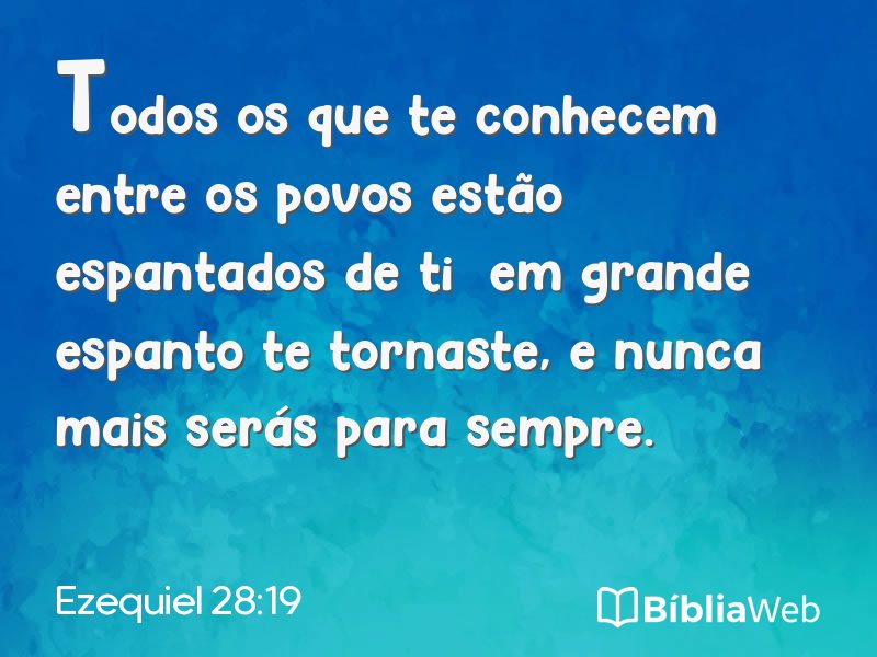 Ezequiel 28:19 em imagem para compartilhar