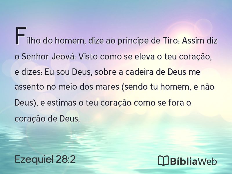 Ezequiel 28:2 em imagem para compartilhar
