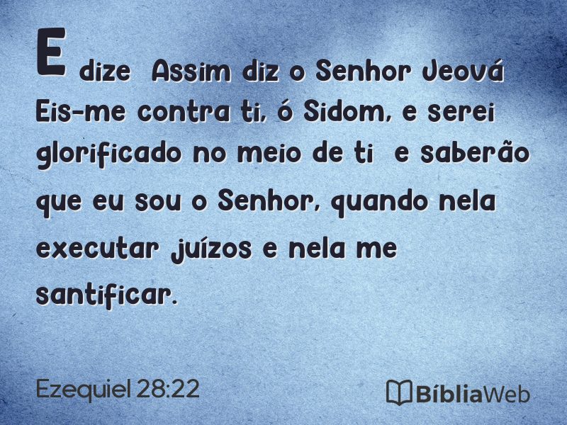 Ezequiel 28:22 em imagem para compartilhar