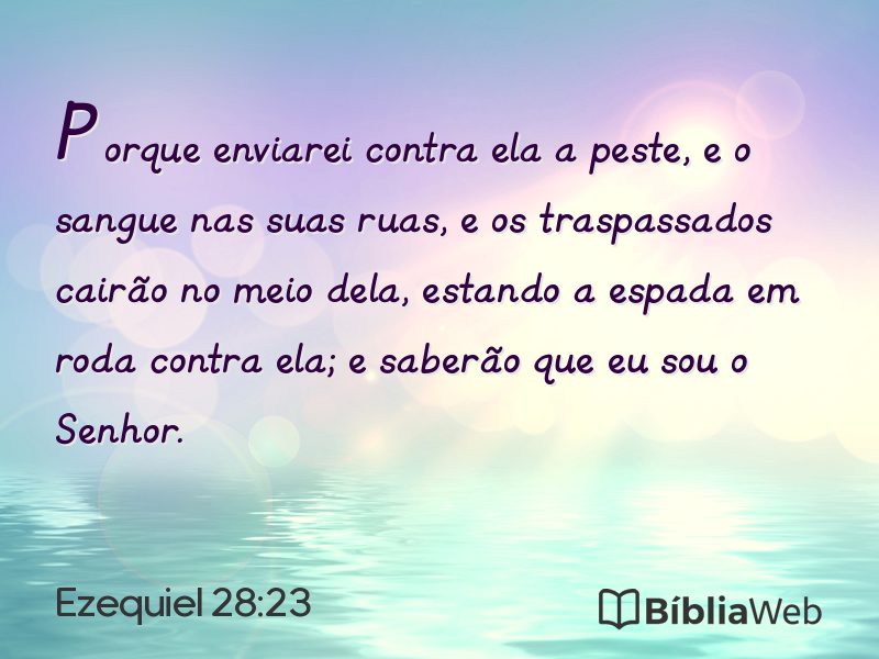Ezequiel 28:23 em imagem para compartilhar