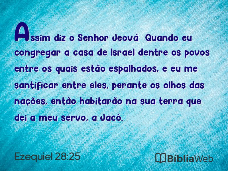 Ezequiel 28:25 em imagem para compartilhar