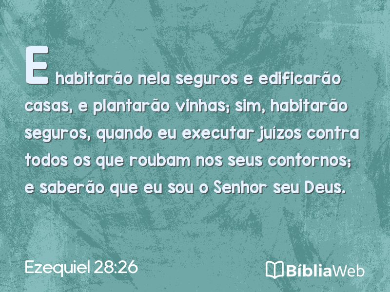 Ezequiel 28:26 em imagem para compartilhar