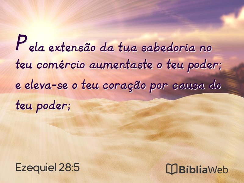 Ezequiel 28:5 em imagem para compartilhar