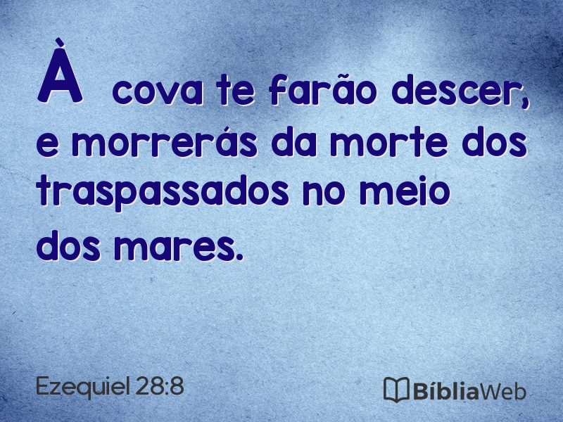 Ezequiel 28:8 em imagem para compartilhar