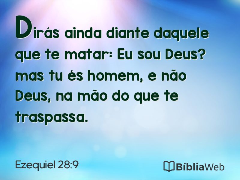 Ezequiel 28:9 em imagem para compartilhar