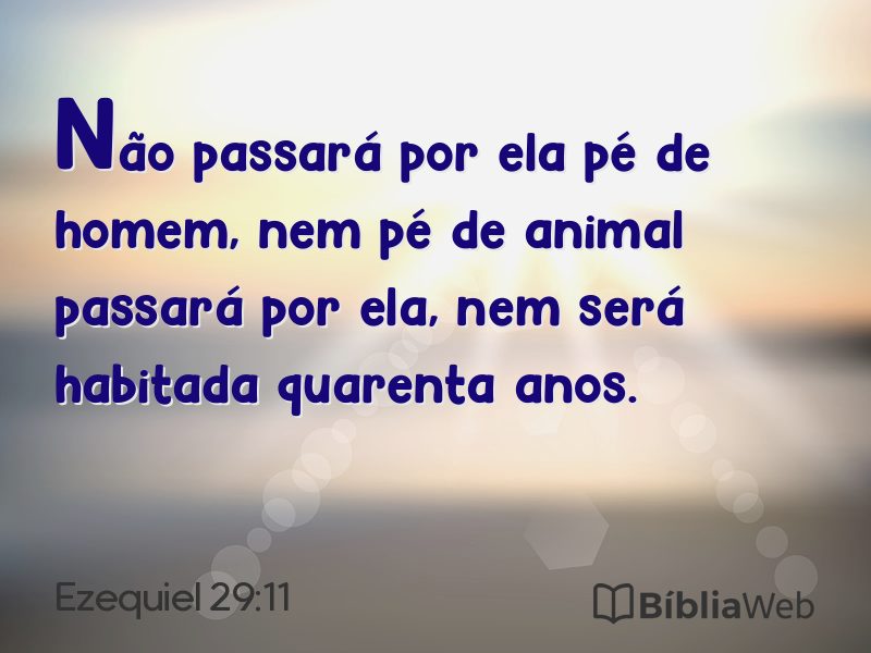 Ezequiel 29:11 em imagem para compartilhar