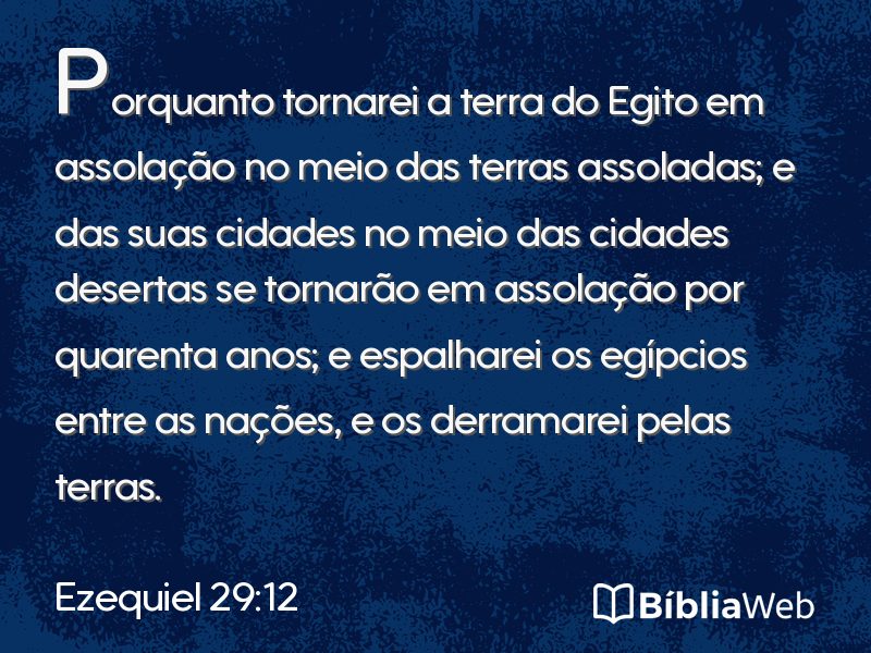 Ezequiel 29:12 em imagem para compartilhar