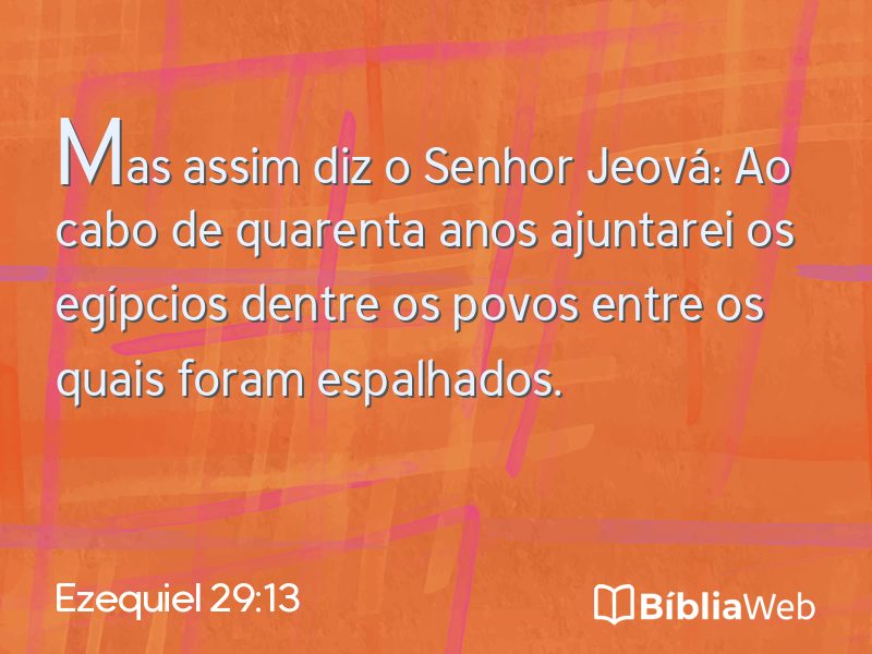 Ezequiel 29:13 em imagem para compartilhar