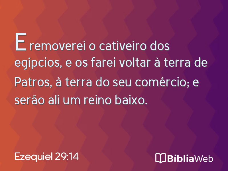 Ezequiel 29:14 em imagem para compartilhar