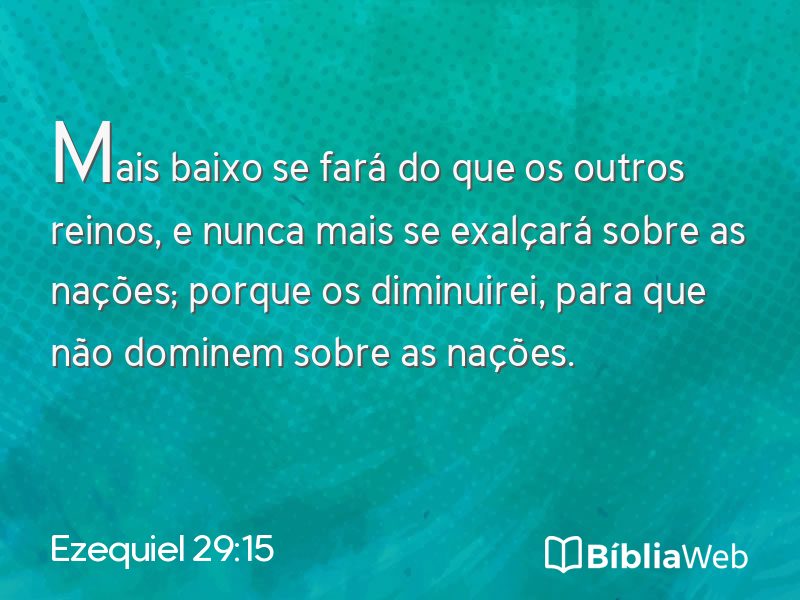 Ezequiel 29:15 em imagem para compartilhar