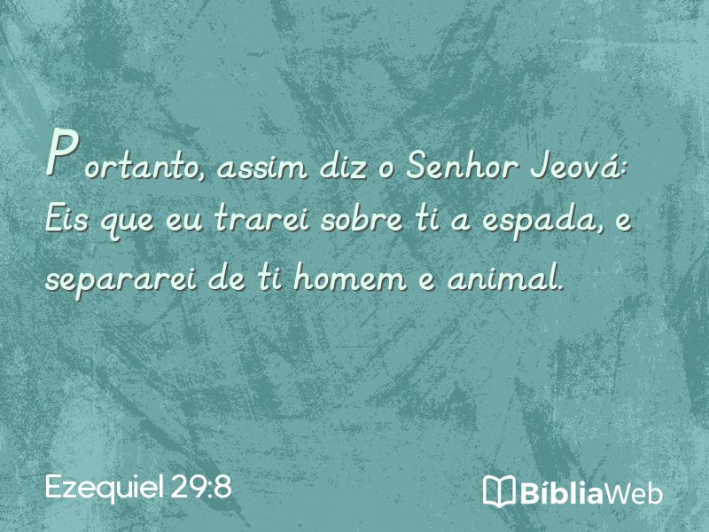 Ezequiel 29:8 em imagem para compartilhar