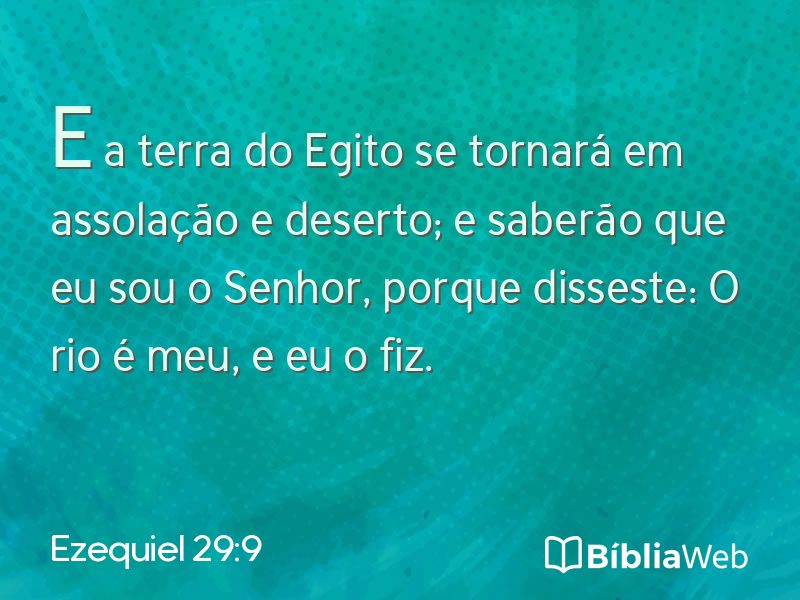 Ezequiel 29:9 em imagem para compartilhar