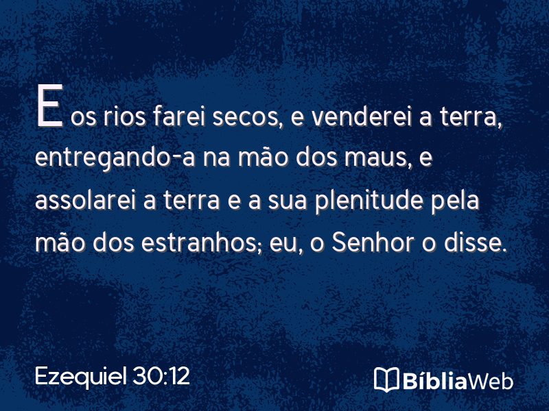 Ezequiel 30:12 em imagem para compartilhar