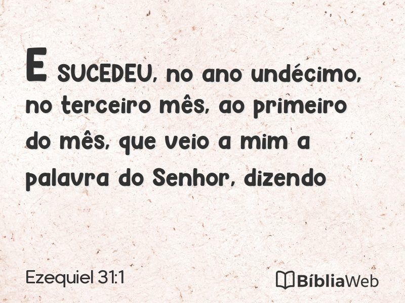 Ezequiel 31:1 em imagem para compartilhar