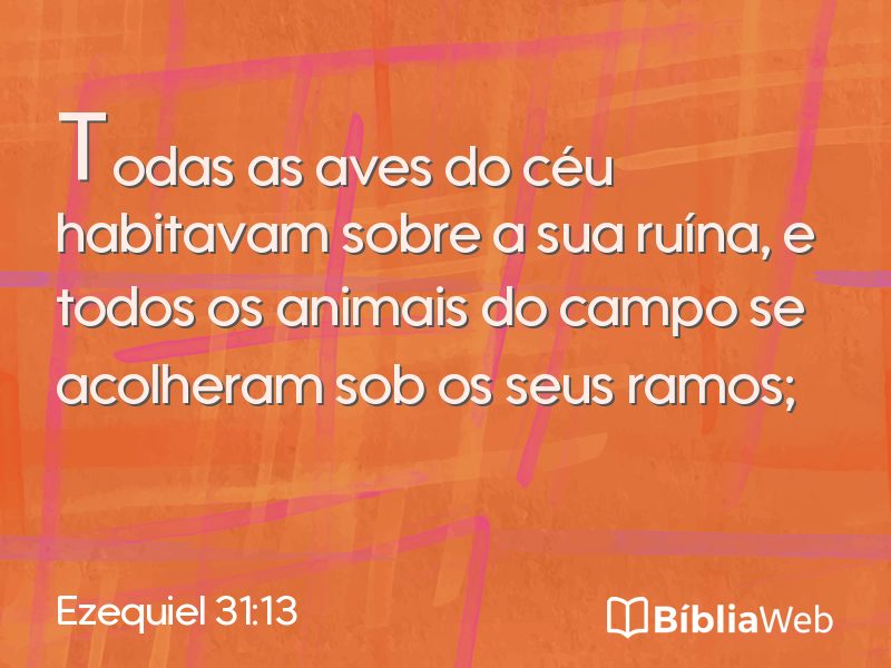 Ezequiel 31:13 em imagem para compartilhar