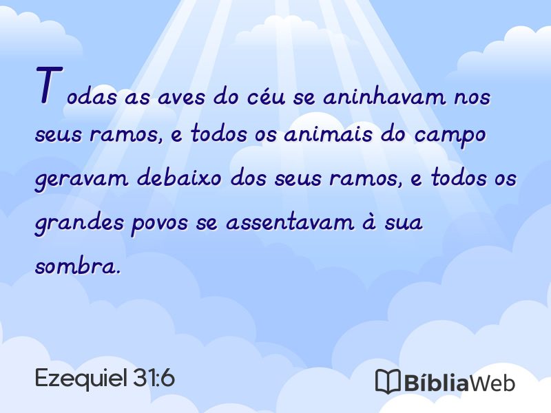 Ezequiel 31:6 em imagem para compartilhar