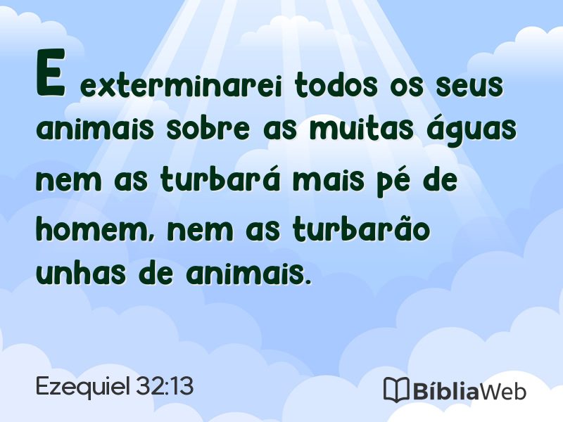 Ezequiel 32:13 em imagem para compartilhar