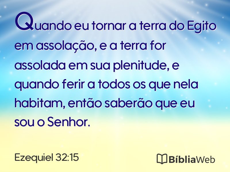 Ezequiel 32:15 em imagem para compartilhar