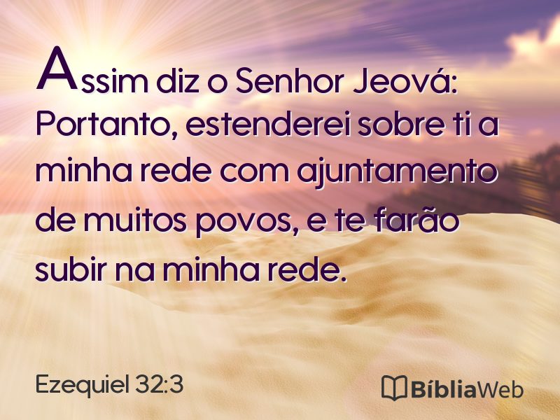 Ezequiel 32:3 em imagem para compartilhar