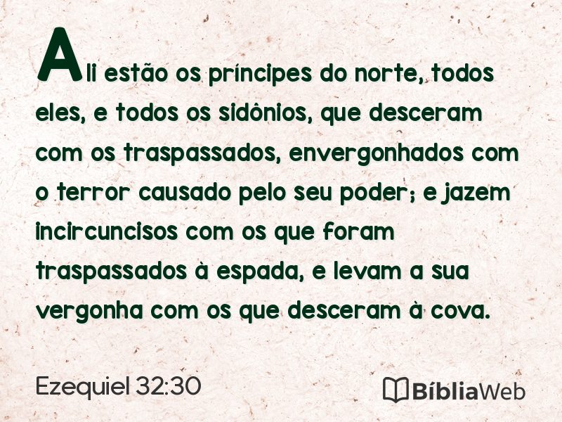 Ezequiel 32:30 em imagem para compartilhar