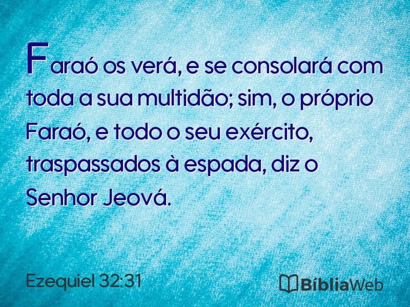 Ezequiel 32:31 em imagem para compartilhar