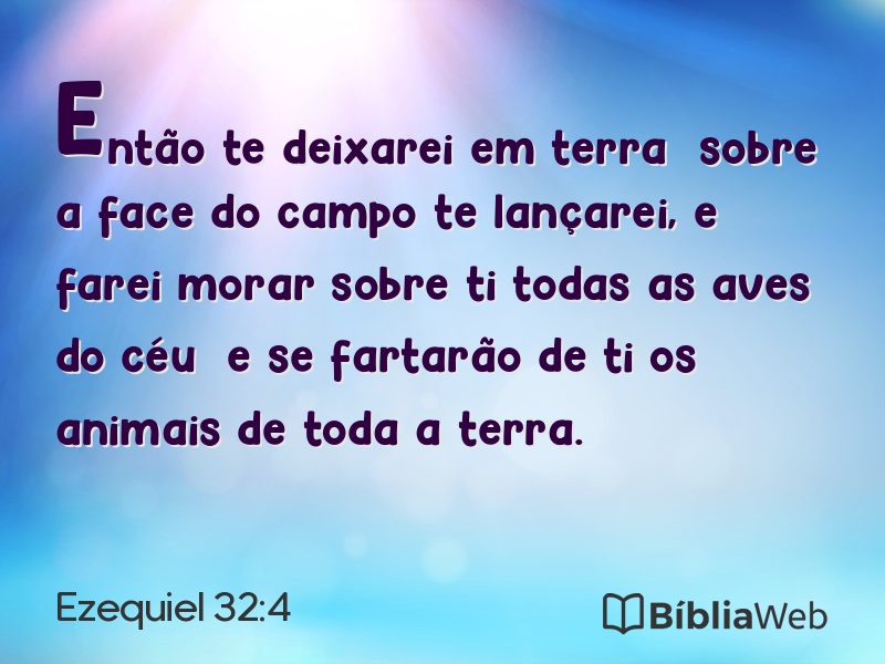 Ezequiel 32:4 em imagem para compartilhar