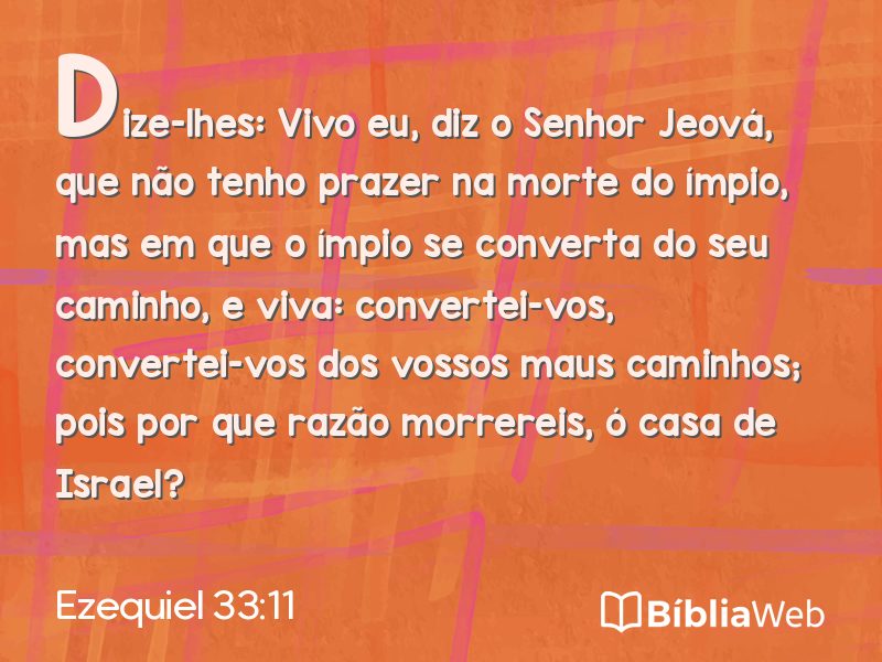 Ezequiel 33:11 em imagem para compartilhar