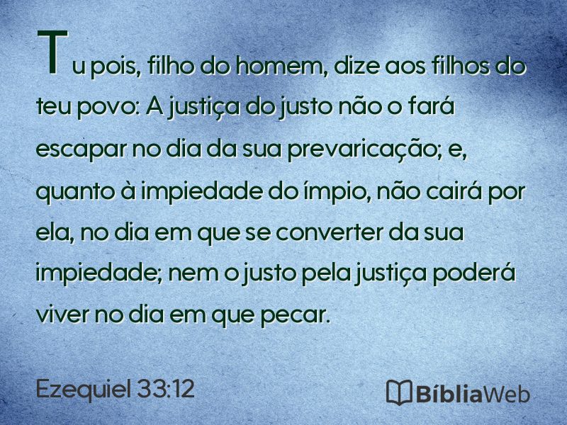 Ezequiel 33:12 em imagem para compartilhar