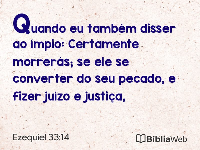 Ezequiel 33:14 em imagem para compartilhar