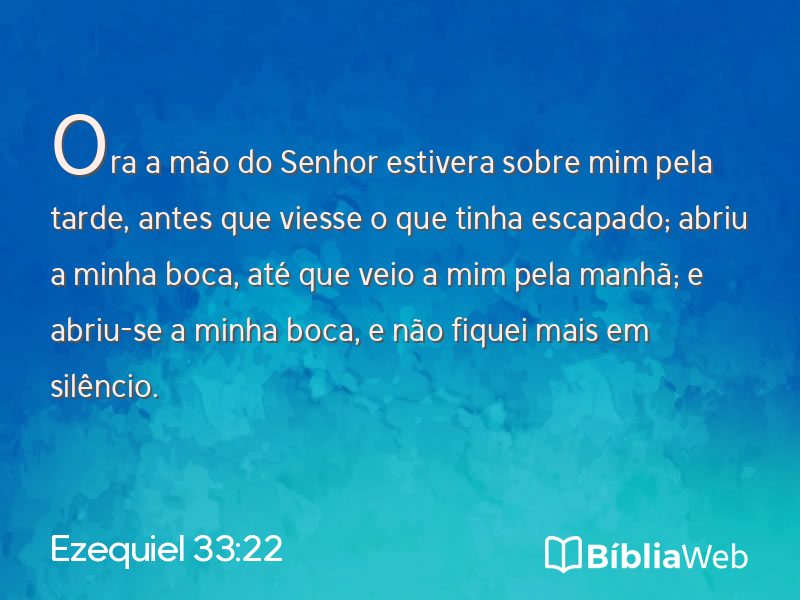 Ezequiel 33:22 em imagem para compartilhar