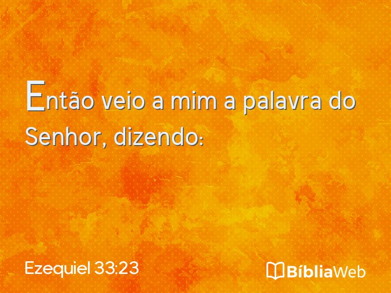 Ezequiel 33:23 em imagem para compartilhar