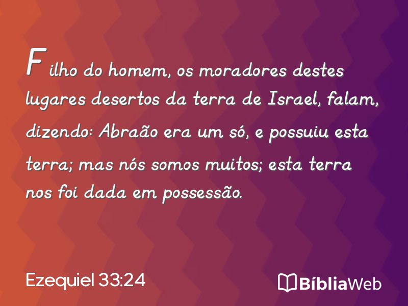 Ezequiel 33:24 em imagem para compartilhar