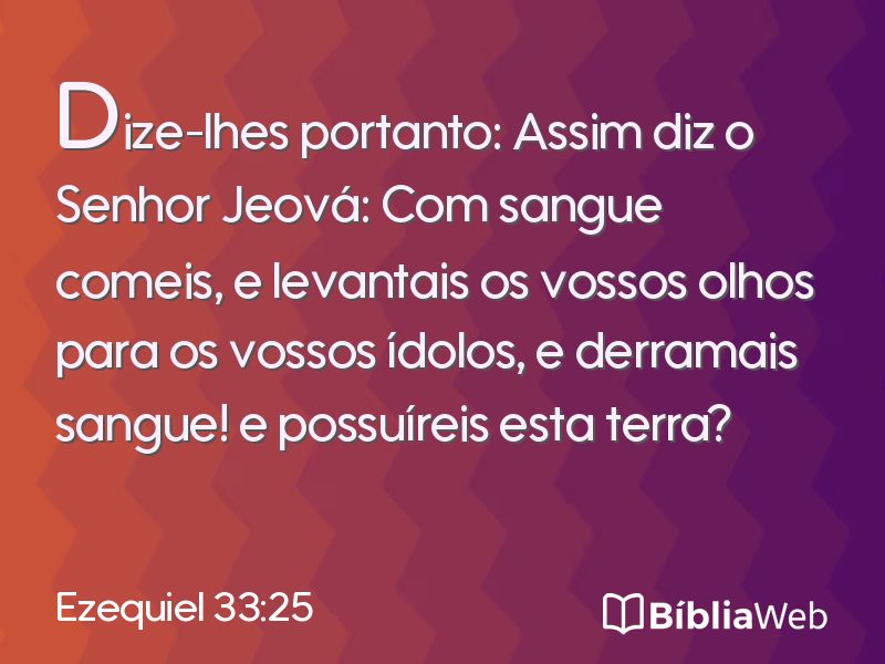 Ezequiel 33:25 em imagem para compartilhar