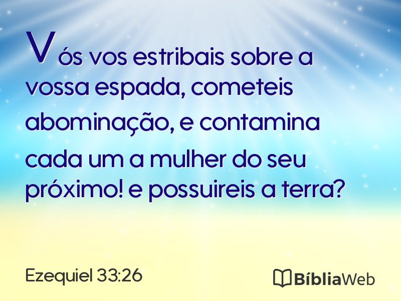 Ezequiel 33:26 em imagem para compartilhar