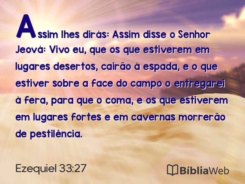 Ezequiel 33:27 em imagem para compartilhar