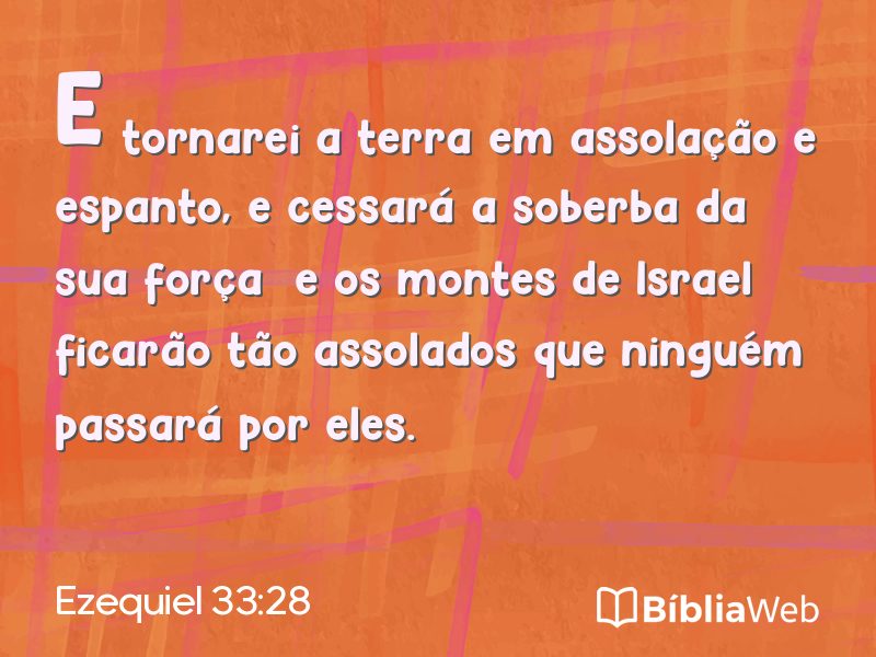Ezequiel 33:28 em imagem para compartilhar