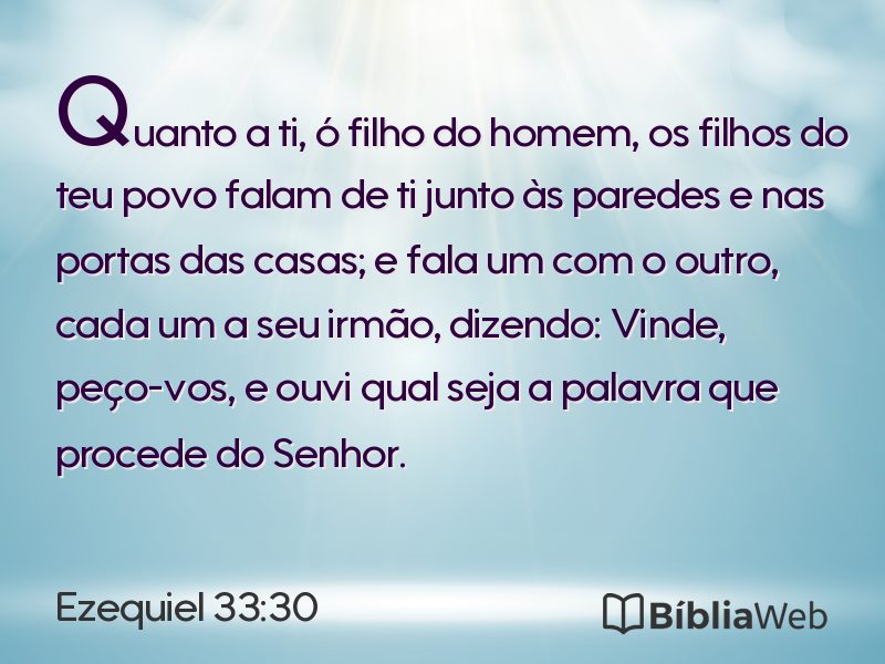Ezequiel 33:30 em imagem para compartilhar