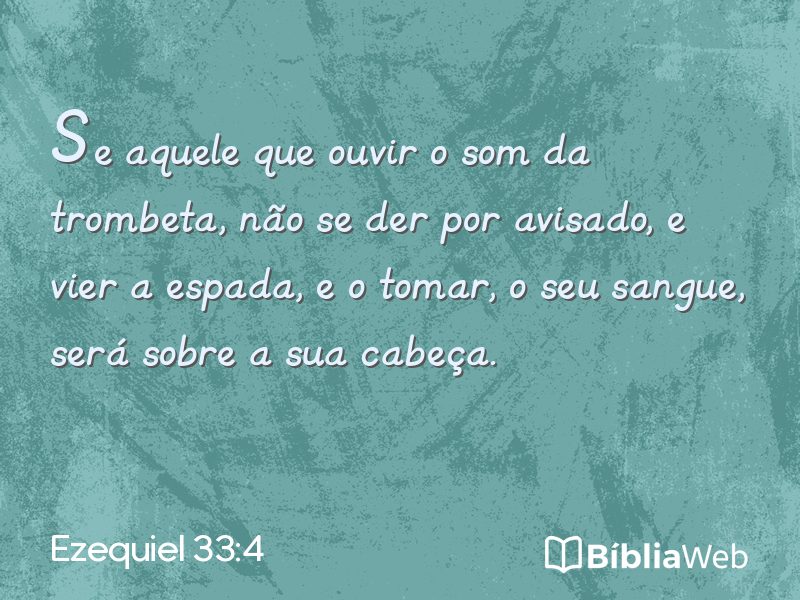 Ezequiel 33:4 em imagem para compartilhar