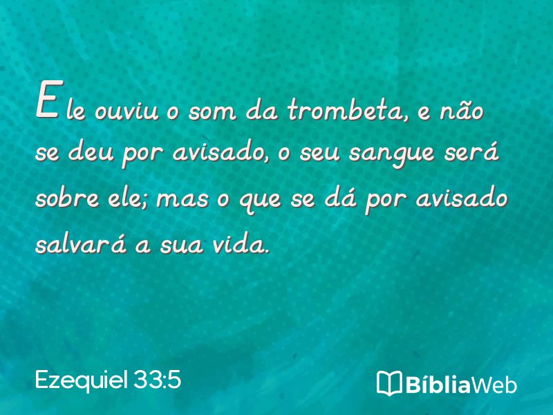 Ezequiel 33:5 em imagem para compartilhar