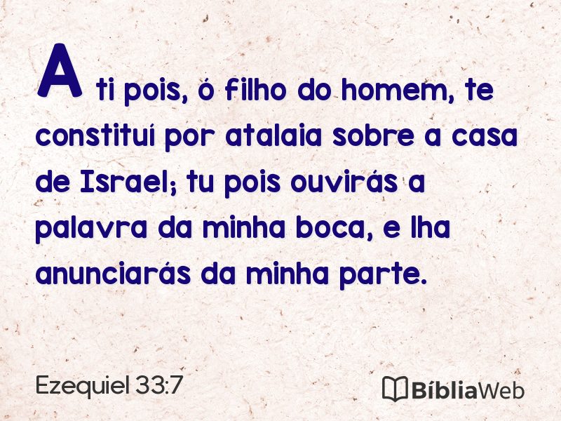 Ezequiel 33:7 em imagem para compartilhar