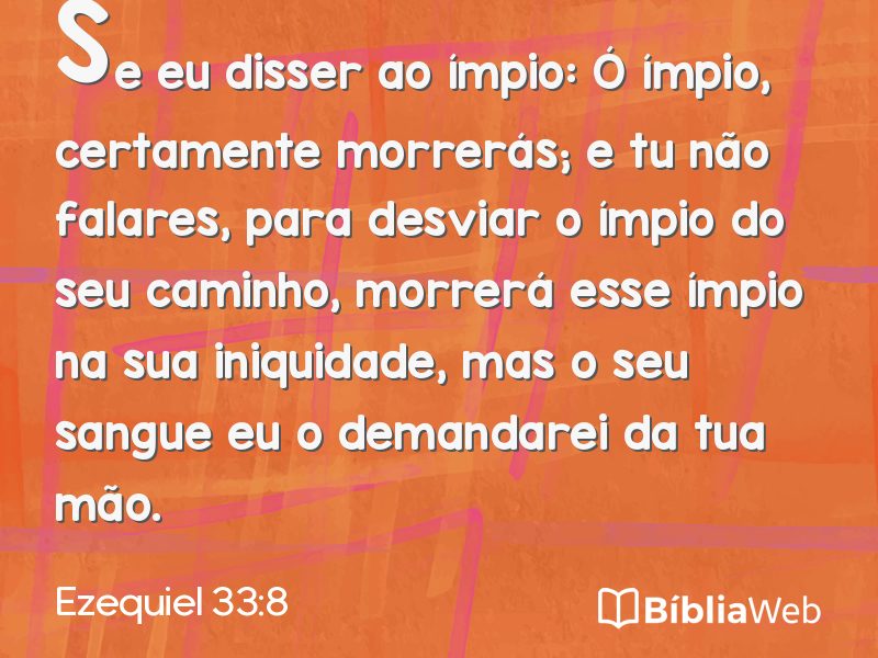 Ezequiel 33:8 em imagem para compartilhar