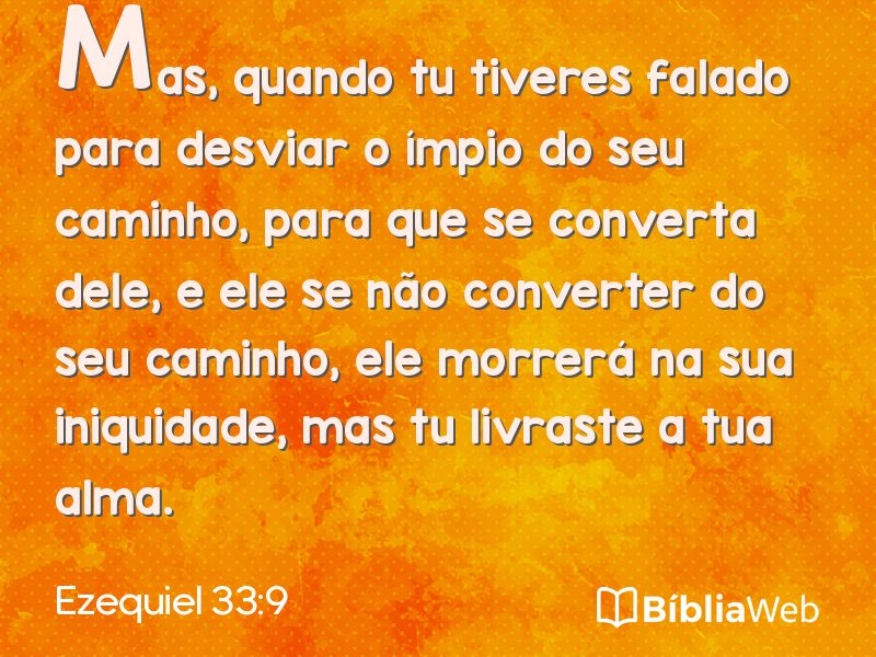 Ezequiel 33:9 em imagem para compartilhar