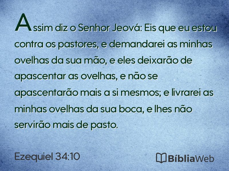 Ezequiel 34:10 em imagem para compartilhar
