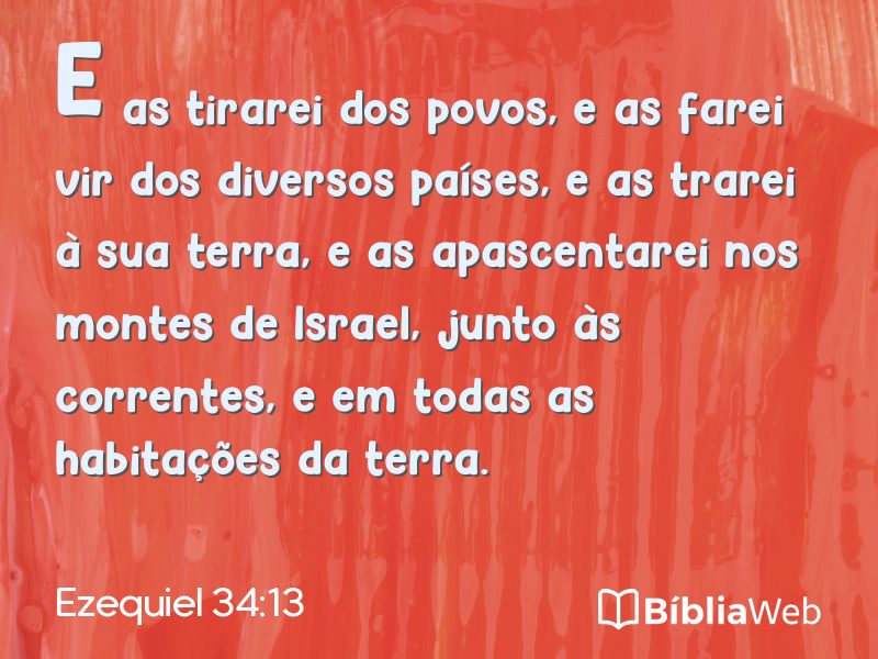 Ezequiel 34:13 em imagem para compartilhar