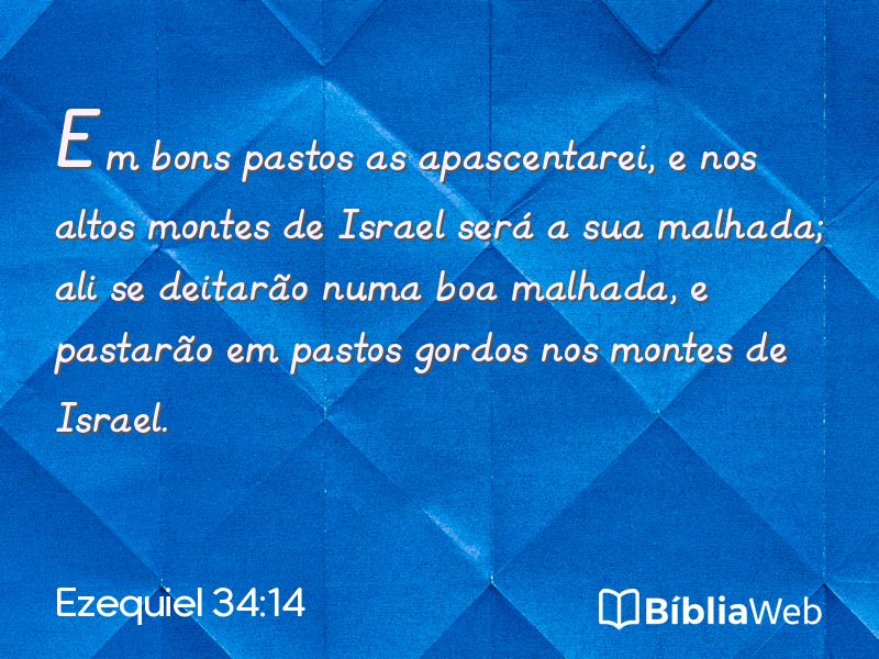 Ezequiel 34:14 em imagem para compartilhar
