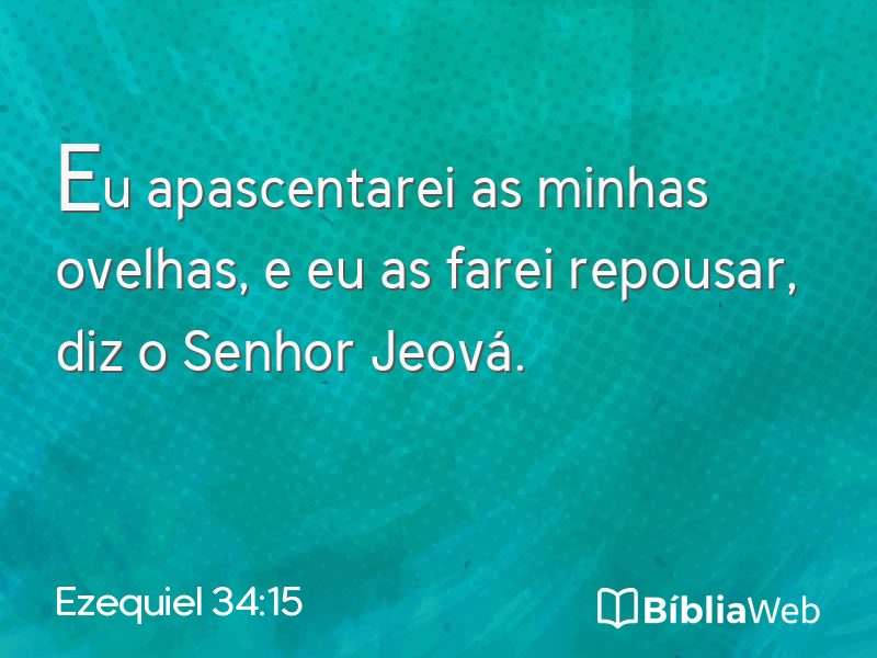 Ezequiel 34:15 em imagem para compartilhar